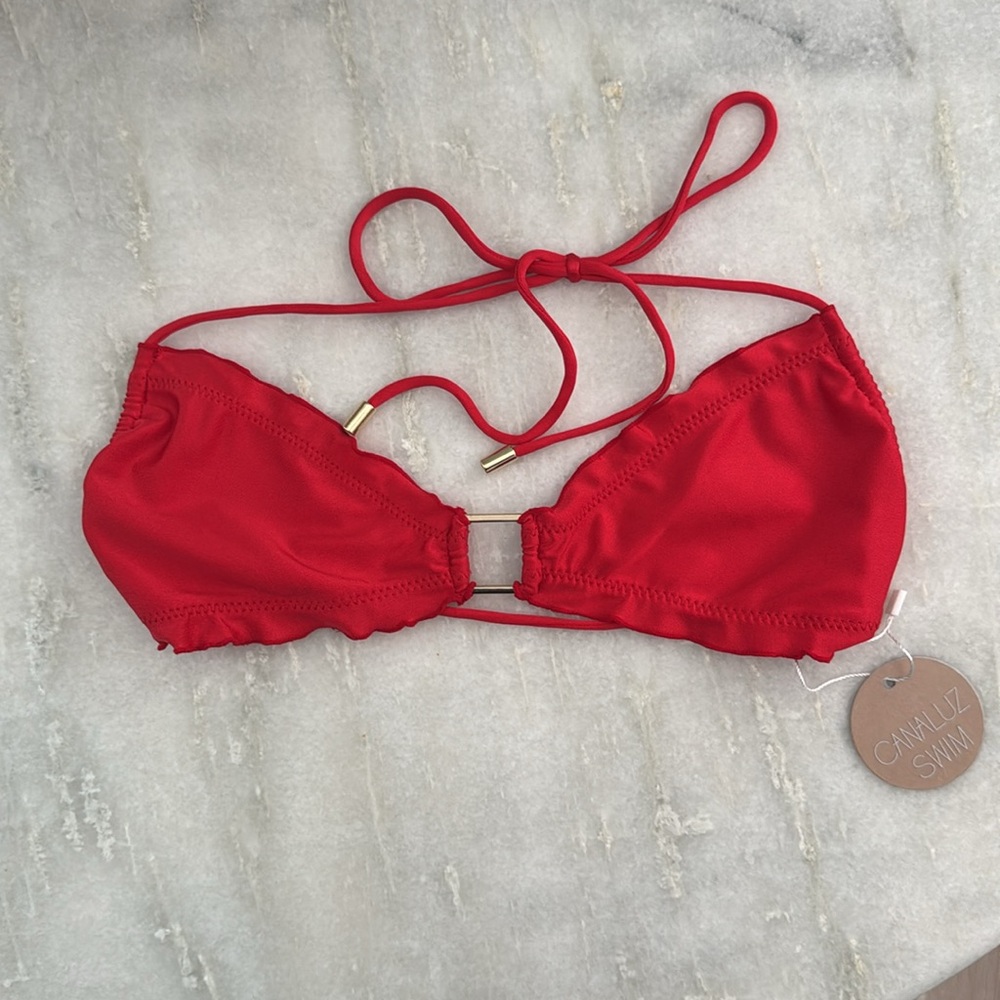 CANALUZ SWIM Playa Bandeau Top in Fuego